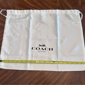 Coach White Satin Dust Bag